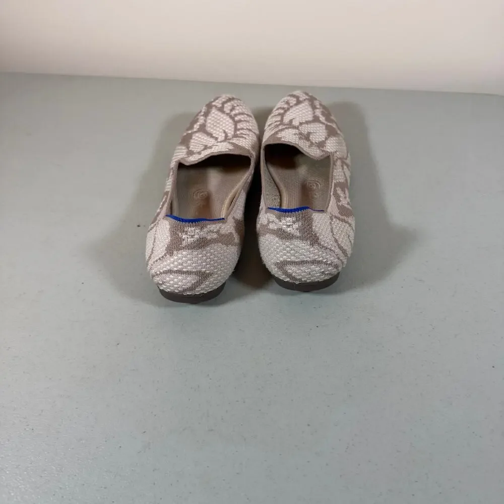 Rothy’s The Loafer Slip On Flats Womens 7 Retired Petal Grey Floral Woven Knit